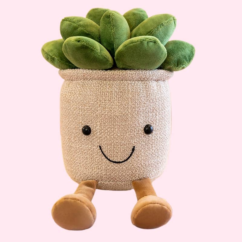 8" Smiling Succulent Plush