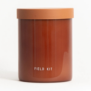 The Fire Glass Candle - Burning Wood