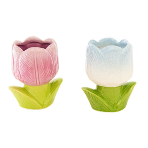 Tulip Bloom Cup Ceramic Planter