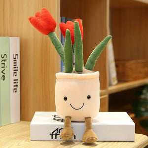 12” Flower Shaped Plush - Tulip