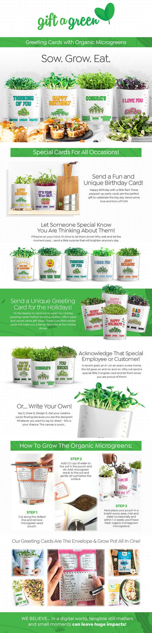 Thank You Organic Microgreens Grow Card
