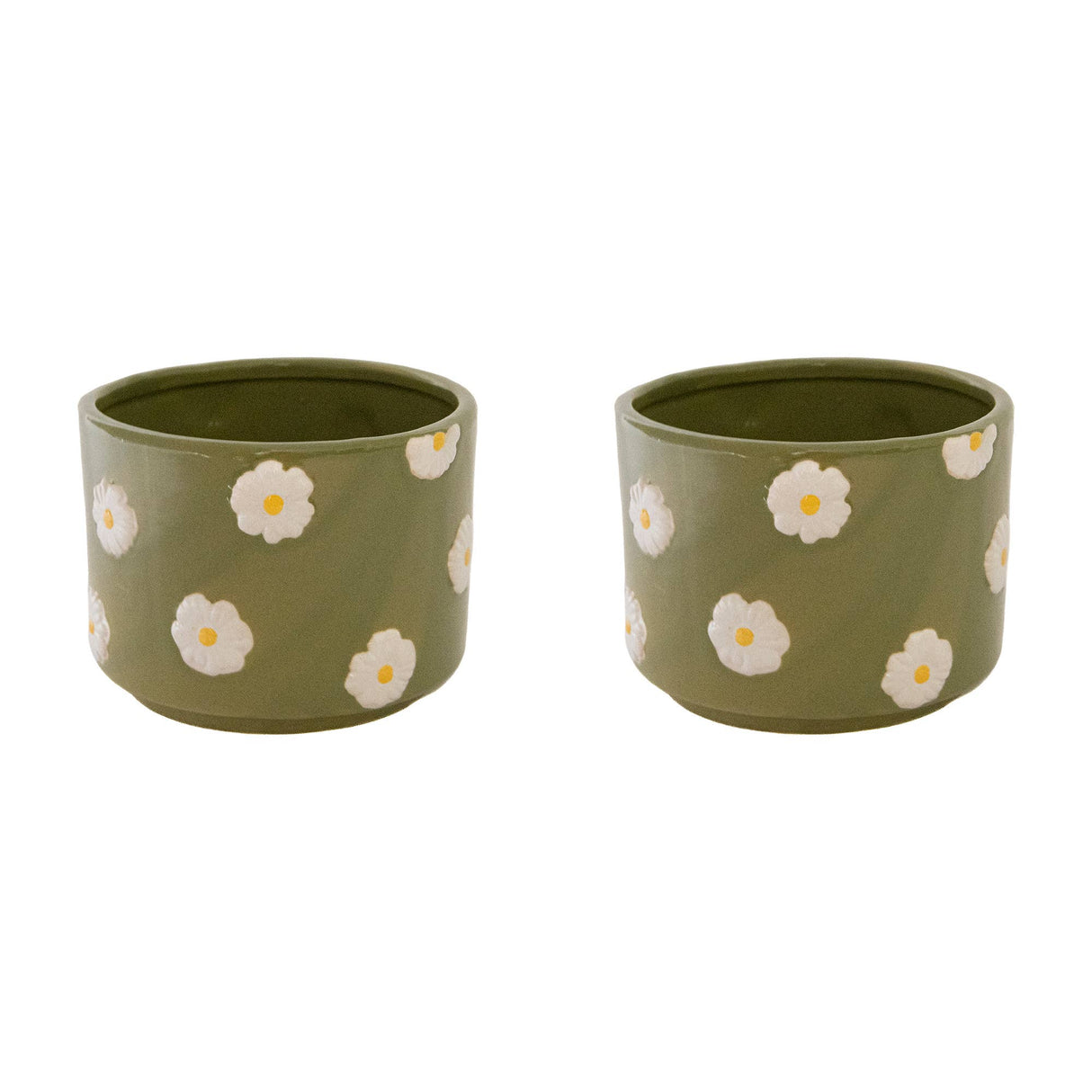 5" Ceramic Planter - Daisies