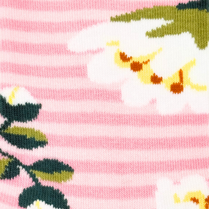 Women's Pink Stripes Crew Socks