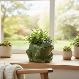 Frog Ceramic Planter