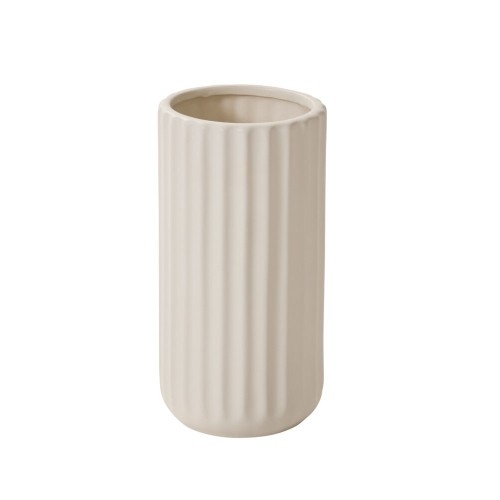 Off-White Ceramic Beam Vase