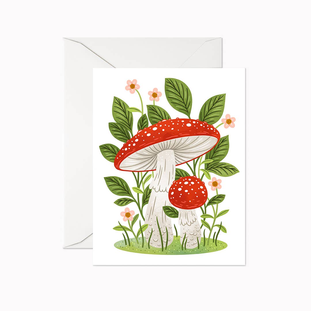 Fly Agaric Mushrooms | Greeting Card