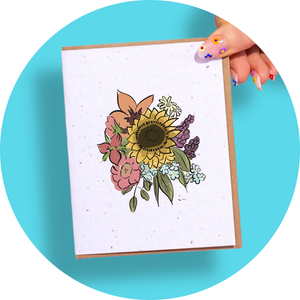 Flower Bundle - Greeting Card