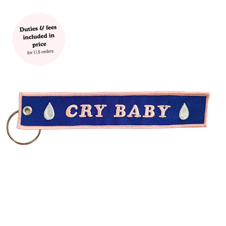 Cry Baby Embroidered Keychain