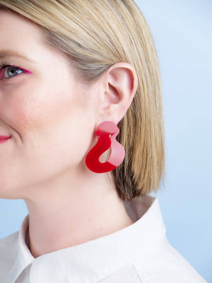Wave Asymmetric Stud Earrings