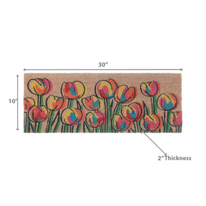 Coir Door Mat Tulip