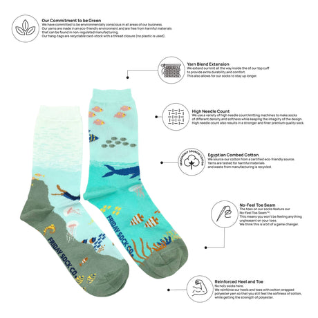 Women's Underwater Scene Socks