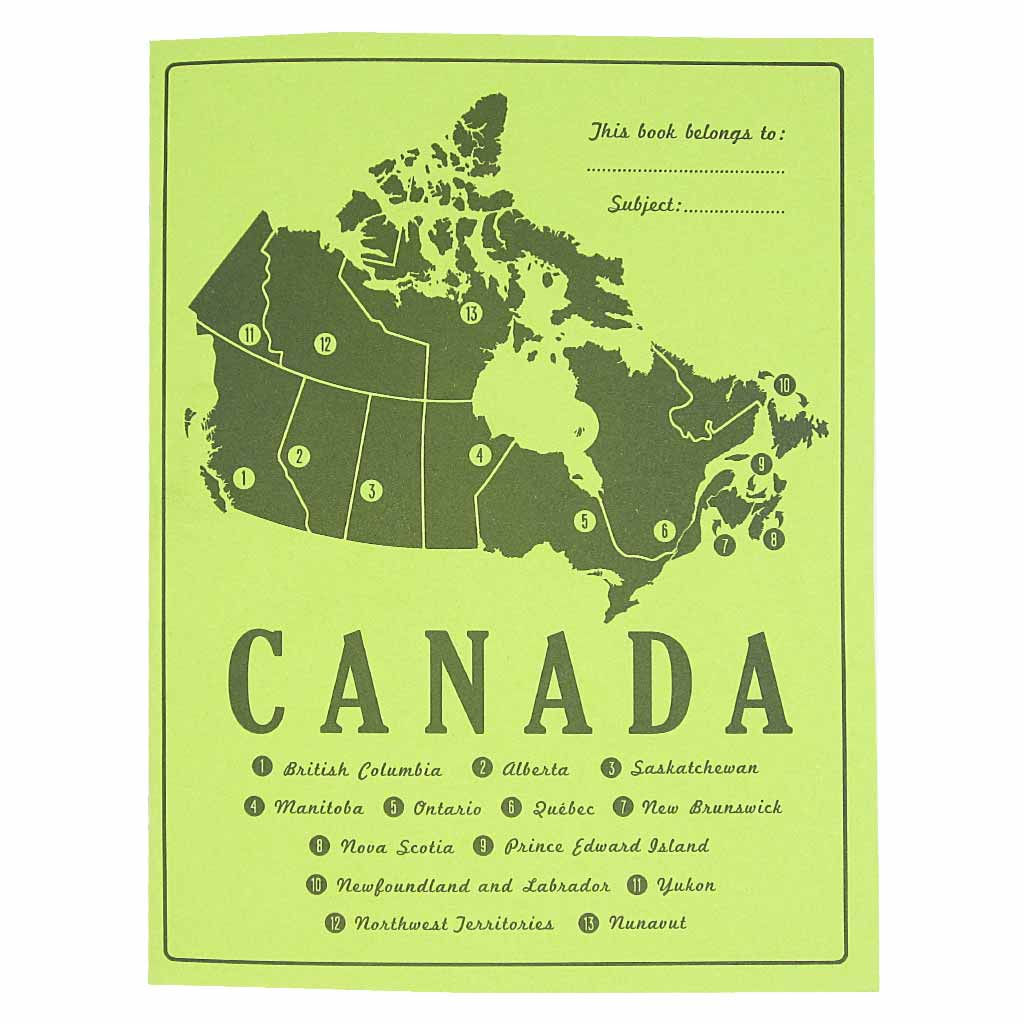 Map of Canada Notebook
