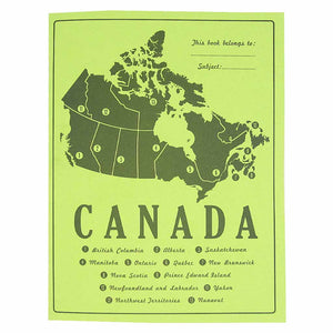 Map of Canada Notebook