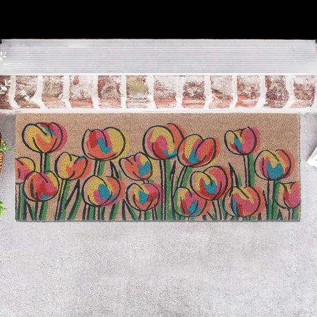 Coir Door Mat Tulip