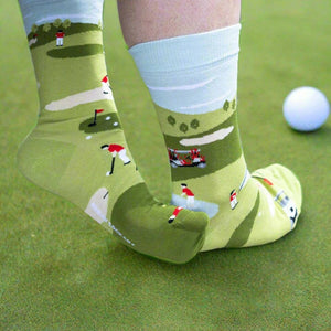 Men's Funny Golf Scene Socks