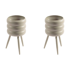 Round Metal Bubble Planter with Legs