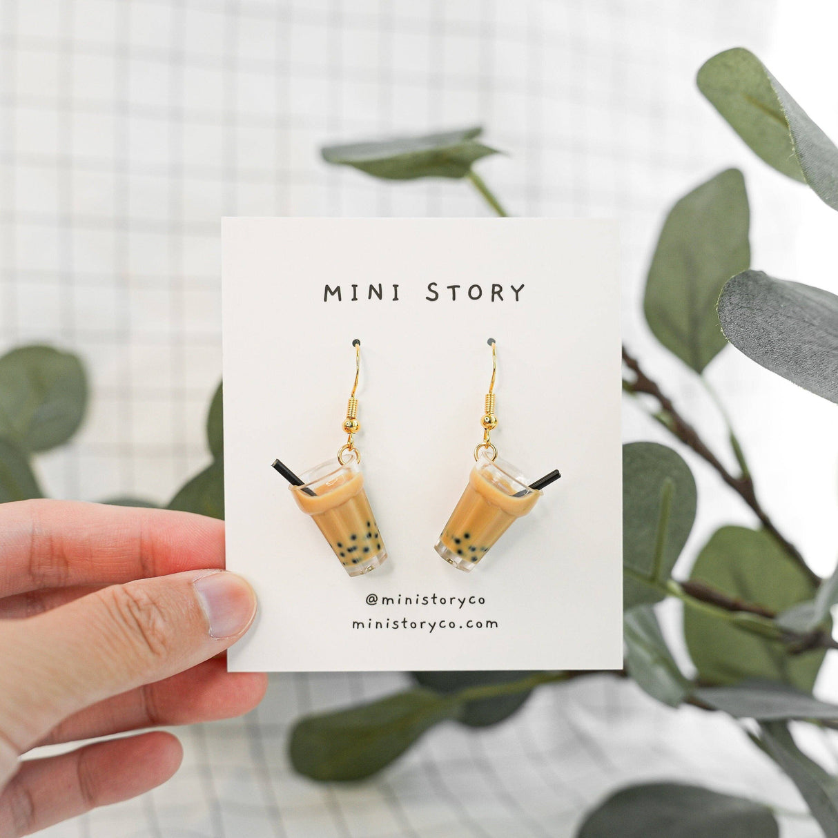 Bubble Tea Dangle Earrings