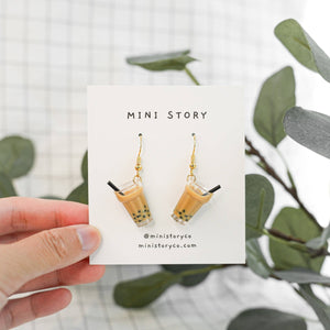 Bubble Tea Dangle Earrings