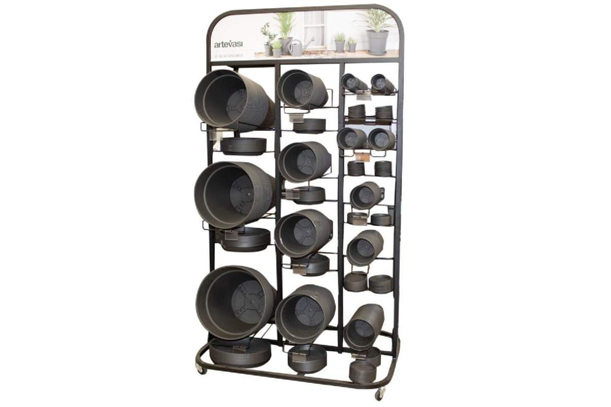 Madagascar Anthracite Pots & Saucers